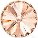 Preciosa Crystal Point Back MAXIMA Foiled Rivoli - 12MM LT PEACH