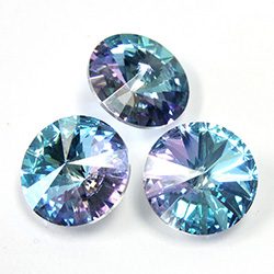 Preciosa Crystal Point Back MAXIMA Foiled Rivoli - 12MM VITRAIL LIGHT