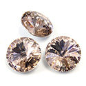 Preciosa Crystal Point Back MAXIMA Foiled Rivoli - 12MM VINTAGE ROSE