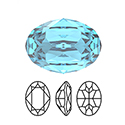 Preciosa Crystal Point Back MAXIMA Fancy Stone - Oval 08x6MM AQUA BOHEMICA

