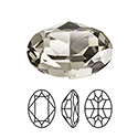 Preciosa Crystal Point Back MAXIMA Fancy Stone - Oval 08x6MM BLACK DIAMOND

