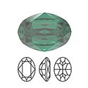 Preciosa Crystal Point Back MAXIMA Fancy Stone - Oval 08x6MM EMERALD