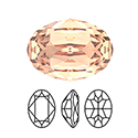 Preciosa Crystal Point Back MAXIMA Fancy Stone - Oval 08x6MM LIGHT PEACH