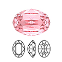 Preciosa Crystal Point Back MAXIMA Fancy Stone - Oval 08x6MM LIGHT ROSE