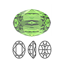 Preciosa Crystal Point Back MAXIMA Fancy Stone - Oval 08x6MM PERIDOT
