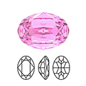 Preciosa Crystal Point Back MAXIMA Fancy Stone - Oval 08x6MM ROSE