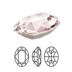 Preciosa Crystal Point Back MAXIMA Fancy Stone - Oval 14x10MM VINTAGE ROSE