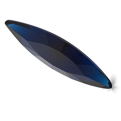 Preciosa Crystal Point Back MAXIMA Fancy Stone - Slim Navette 15x4MM DARK INDIGO