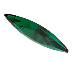 Preciosa Crystal Point Back MAXIMA Fancy Stone - Slim Navette 35x9.5MM EMERALD