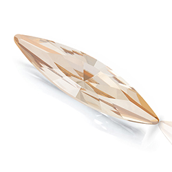 Preciosa Crystal Point Back MAXIMA Fancy Stone - Slim Navette 15x4MM CRYSTAL HONEY