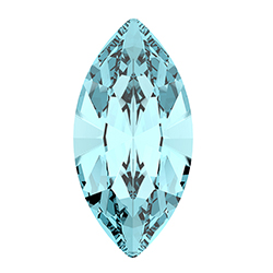 Preciosa MAXIMA Crystal Point Back Fancy Stone - Navette 08x4MM AQUA BOHEMICA