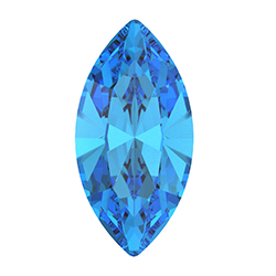 Preciosa MAXIMA Crystal Point Back Fancy Stone - Navette 08x4MM BERMUDA BLUE