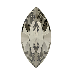 Preciosa MAXIMA Crystal Point Back Fancy Stone - Navette 08x4MM BLACK DIAMOND