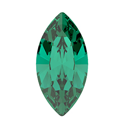 Preciosa MAXIMA Crystal Point Back Fancy Stone - Navette 08x4MM EMERALD