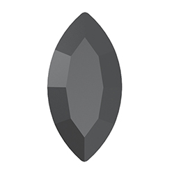 Preciosa MAXIMA Crystal Point Back Fancy Stone - Navette 08x4MM HEMATITE Unfoiled