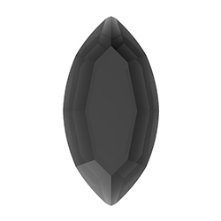 Preciosa MAXIMA Crystal Point Back Fancy Stone - Navette 08x4MM JET Unfoiled
