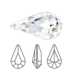 Preciosa Crystal Point Back MAXIMA Fancy Stone - Pear 08x4.8MM CRYSTAL