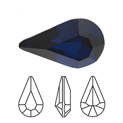 Preciosa Crystal Point Back MAXIMA Fancy Stone - Pear 08x4.8MM DARK INDIGO