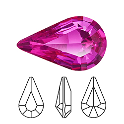 Preciosa Crystal Point Back MAXIMA Fancy Stone - Pear 06x3.6MM FUCHSIA

