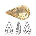 Preciosa Crystal Point Back MAXIMA Fancy Stone - Pear 06x3.6MM LT COLORADO TOPAZ