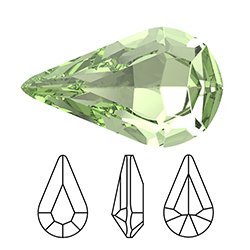 Preciosa Crystal Point Back MAXIMA Fancy Stone - Pear 06x3.6MM PERIDOT