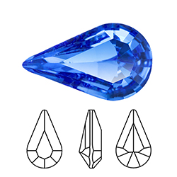 Preciosa Crystal Point Back MAXIMA Fancy Stone - Pear 08x4.8MM SAPPHIRE