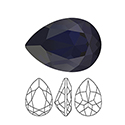 Preciosa Crystal Point Back MAXIMA Fancy Stone - Baroque Pear 18x13MM DARK INDIGO
