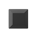 Preciosa Crystal Point Back MAXIMA Fancy Stone - Square 06MM JET Unfoiled