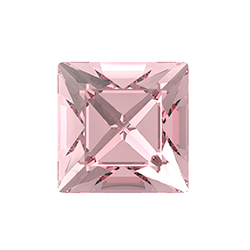 Preciosa Crystal Point Back MAXIMA Fancy Stone - Square 08MM LIGHT ROSE