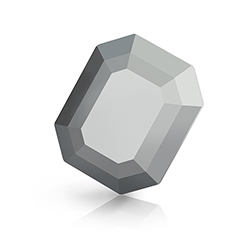 Preciosa Crystal Point Back MAXIMA Fancy Stone - Cushion Octagon 08x6MM JET HEMATITE Unfoiled