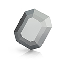 Preciosa Crystal Point Back MAXIMA Fancy Stone - Cushion Octagon 08x6MM JET HEMATITE Unfoiled