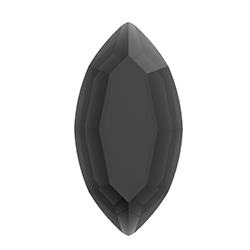 Preciosa MAXIMA Crystal Point Back Fancy Stone - Navette 04x2MM JET Unfoiled