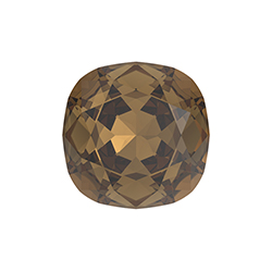 Preciosa Crystal Point Back MAXIMA Fancy Stone -Antique Square 12MM SMOKE TOPAZ





