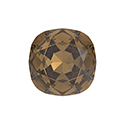 Preciosa Crystal Point Back MAXIMA Fancy Stone -Antique Square 10MM SMOKE TOPAZ
