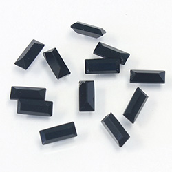 Preciosa Crystal Point Back MAXIMA Fancy Stone - Baguette 07x3MM JET FOILED
