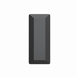 Preciosa Crystal Point Back MAXIMA Fancy Stone - Baguette 03x2MM HEMATITE Unfoiled