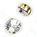 Crystal Stone in Metal Sew-On Setting - Chaton SS39MAXIMA CRYSTAL-GOLD