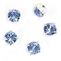 Crystal Stone in Metal Sew-On Setting - Chaton SS29 MAXIMA LT SAPPHIRE-SILVER