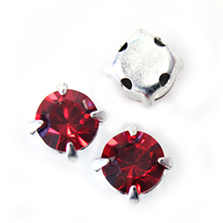 Crystal Stone in Metal Sew-On Setting - Chaton SS30
 MAXIMA LT SIAM-SILVER