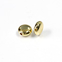 Metalized Plastic Smooth Bead - Round Lentil 12MM GOLD - LARGE HOLE