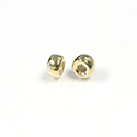 Metalized Plastic Smooth Bead - Pony 09x6MM GOLD