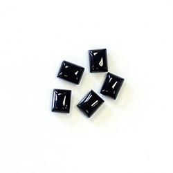 Gemstone Cabochon - Cushion 08.5x6.5MM BLACK ONYX