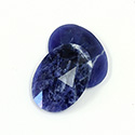 Gemstone Flat Back Stone with Faceted Top Rauten Rose - Oval 25x18MM SODALITE