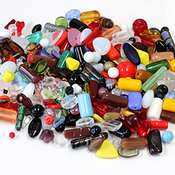 Czech Glass Bead Mix - Assorted Shapes Colors and Sizes of Pressed Beads