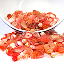 Czech Glass Bead Mix - Assorted shapes - Size Range from Approx. 4mm - 16mm ORANGE