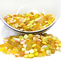 Czech Glass Bead Mix - Assorted shapes - Size Range from Approx. 4mm - 16mm YELLOW