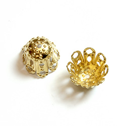 Brass Filigree Bead Cap 12MM RAW Unplated