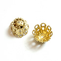 Brass Filigree Bead Cap 12MM RAW Unplated