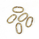 Brass Open Jump Rings - Oval - 15.5x8.65mm, w 14 Gauge (1.60mm) round wire.