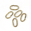 Brass Open Jump Rings - Oval - 15.5x8.65mm, w 14 Gauge (1.60mm) round wire.